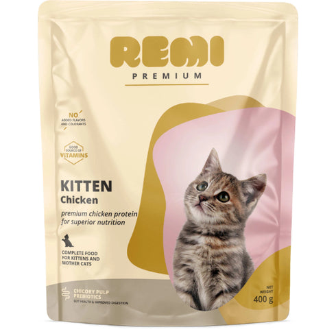 Hrana uscata pentru pisici Remi Premium Kitten Pui 400g